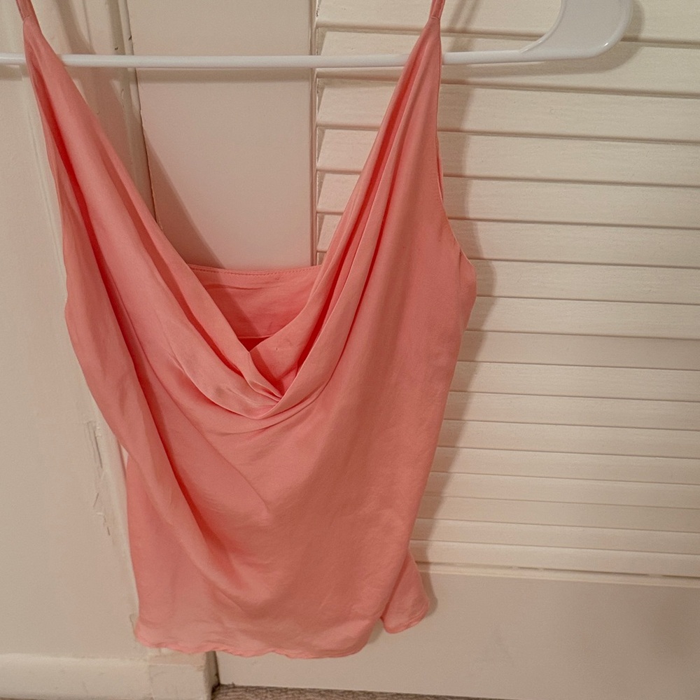 REVOLVE Coral Pink Cowl Neck Camisole